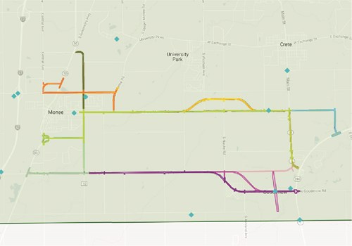 Zoomed in map